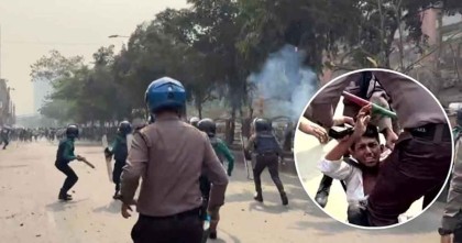 এবার পুলিশের সঙ্গে ঢাকা কলেজের শিক্ষার্থীদের সংঘর্ষ